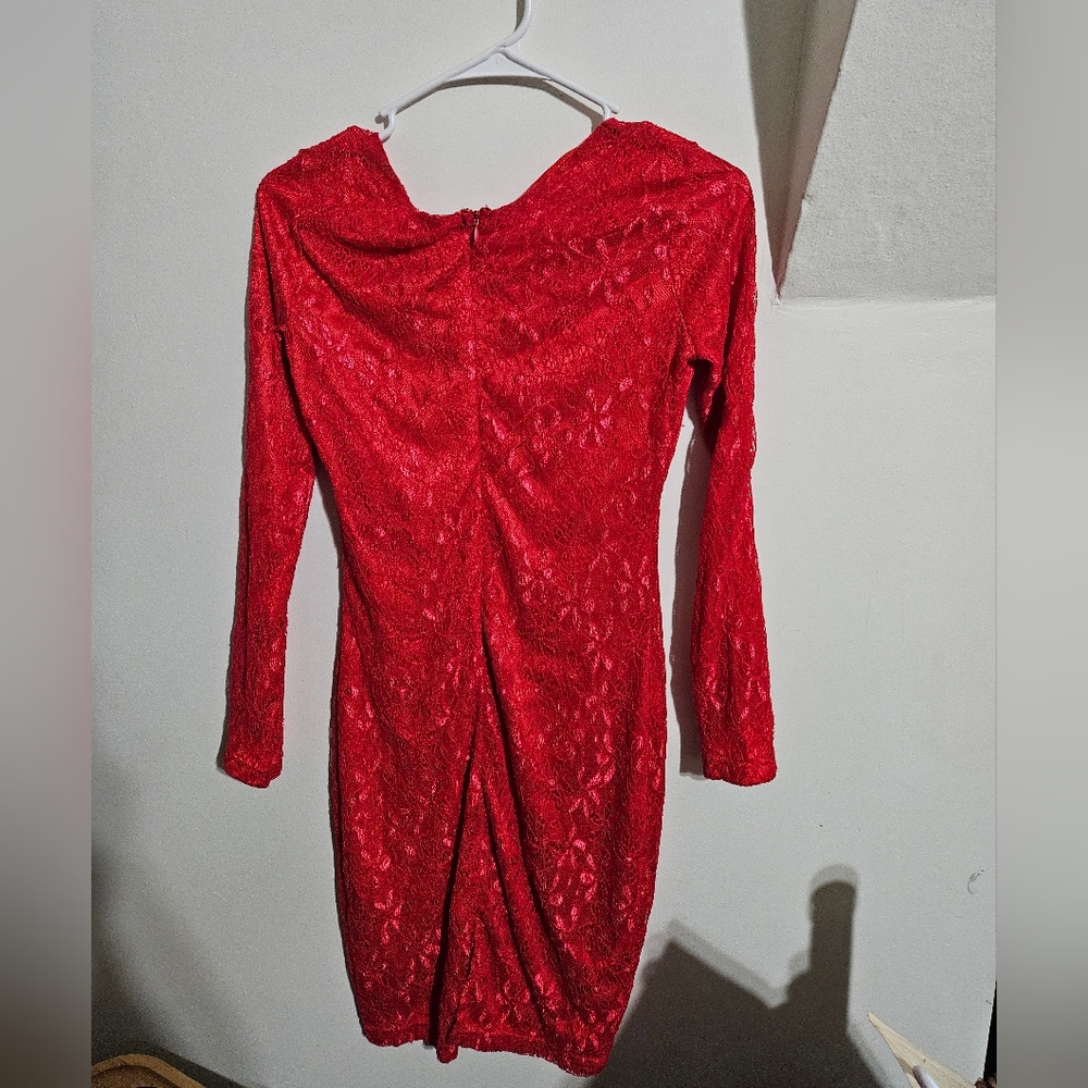 Stunning sequence ruby red dress
